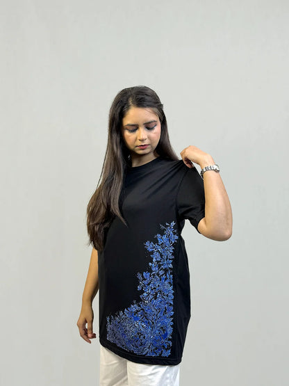 Azure Bloom - Crew Neck