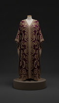 Plum Velvet Embroidered Kaftan